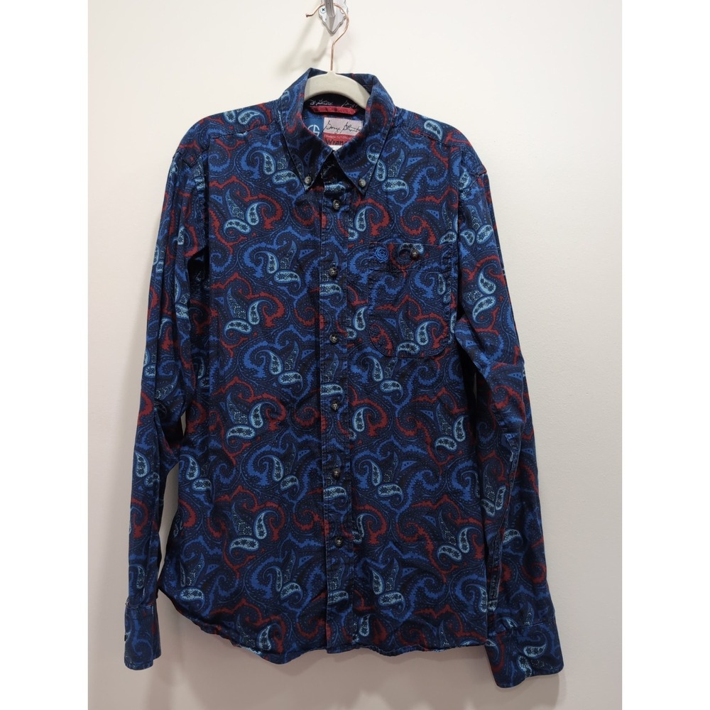 Wrangler George Strait Long Sleeve Western Boys Shirt Size Large‎ Cowboy